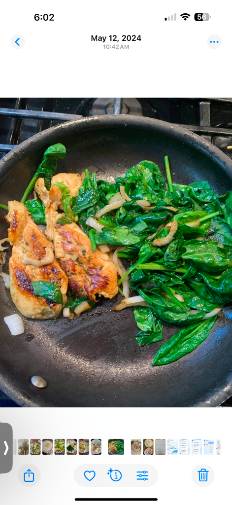Real Food Cooking - Skillet Chicken & Spinach