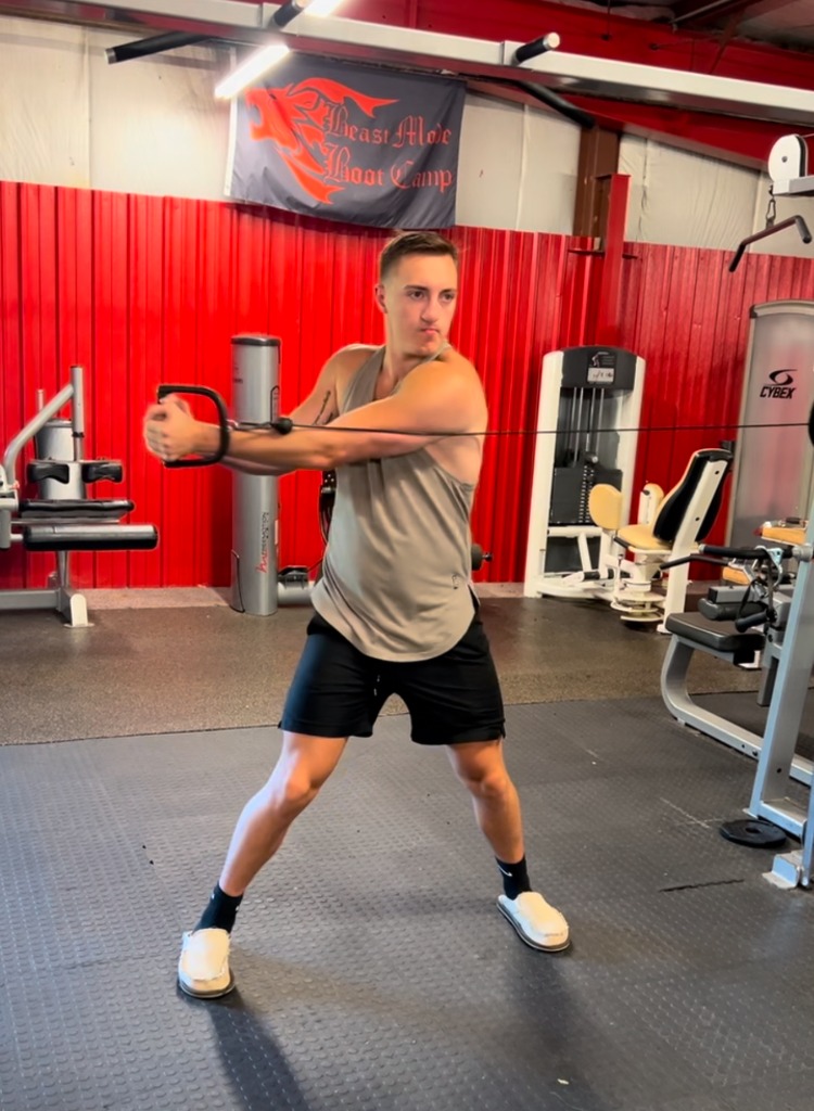 Real Bootcamp Training - standing cable twists